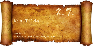 Kis Tilda névjegykártya