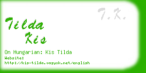 tilda kis business card